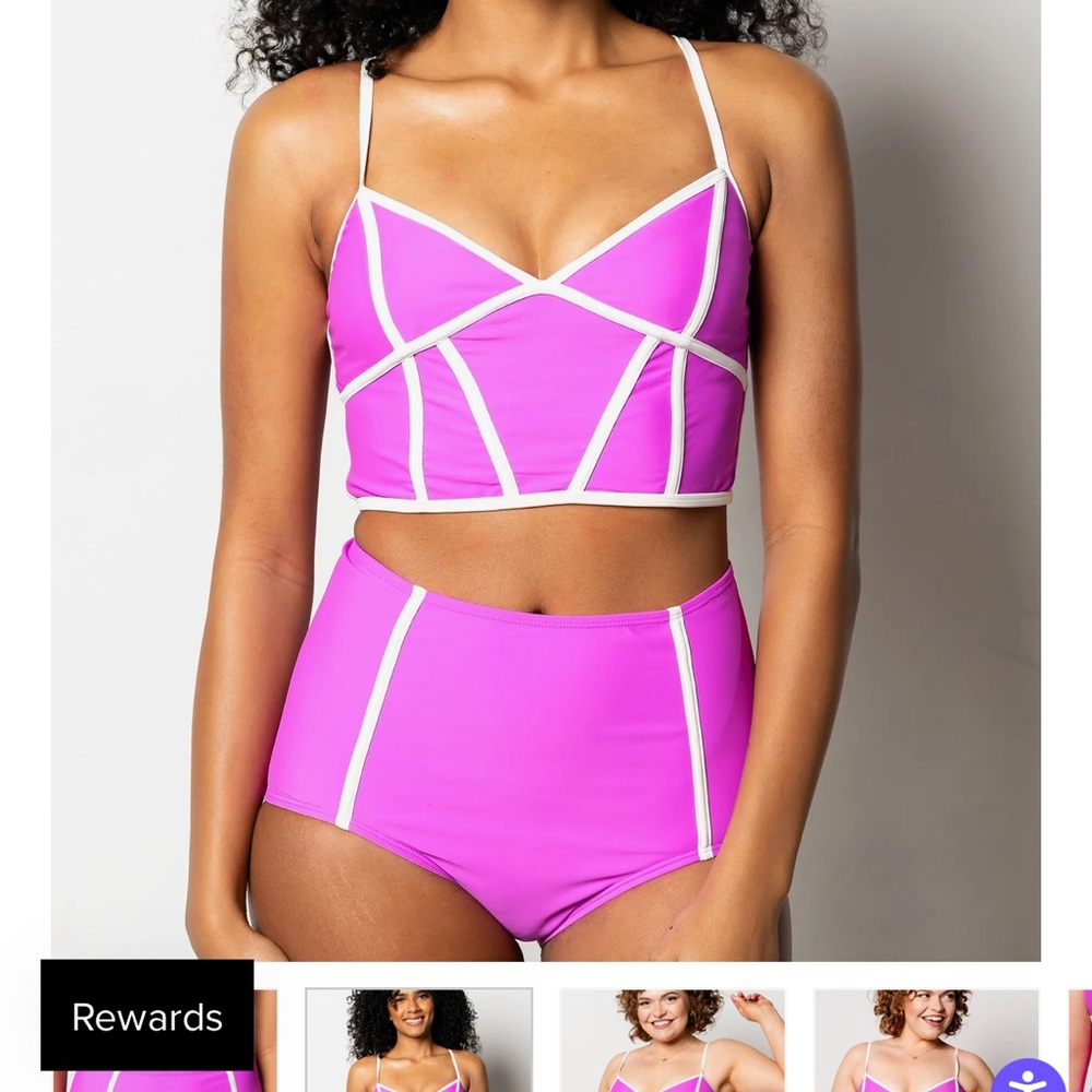 Vibrant Purple Two-Piece Swimsuit Kortni Jeane